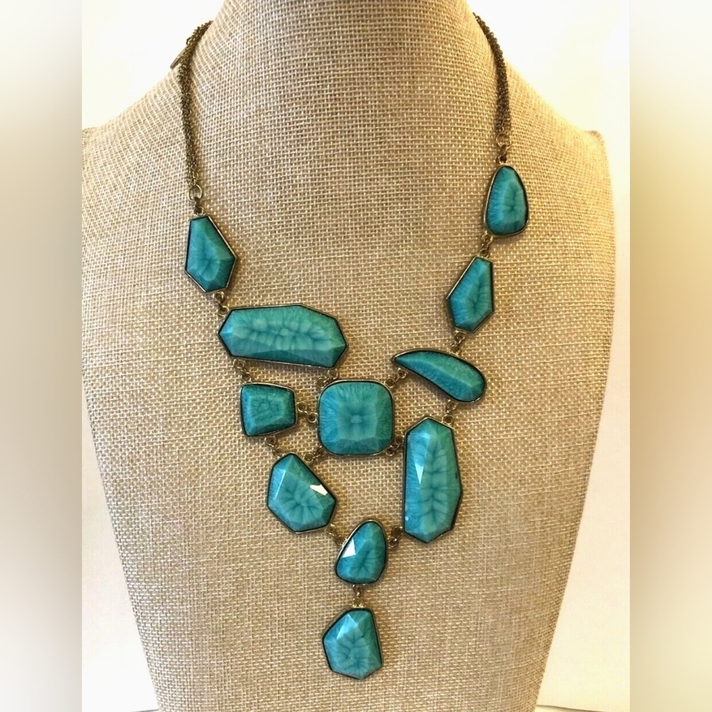 Amrita Singh Blue Statement Necklace with Turquoise Stones